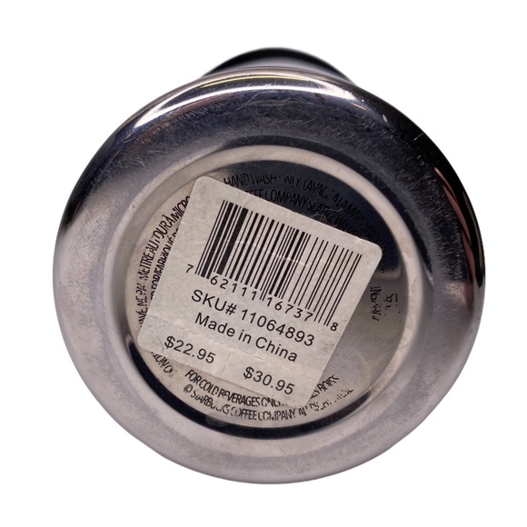 Starbucks Chrome Stainless Steel Siren Logo 24 Oz - Picture 8 of 10